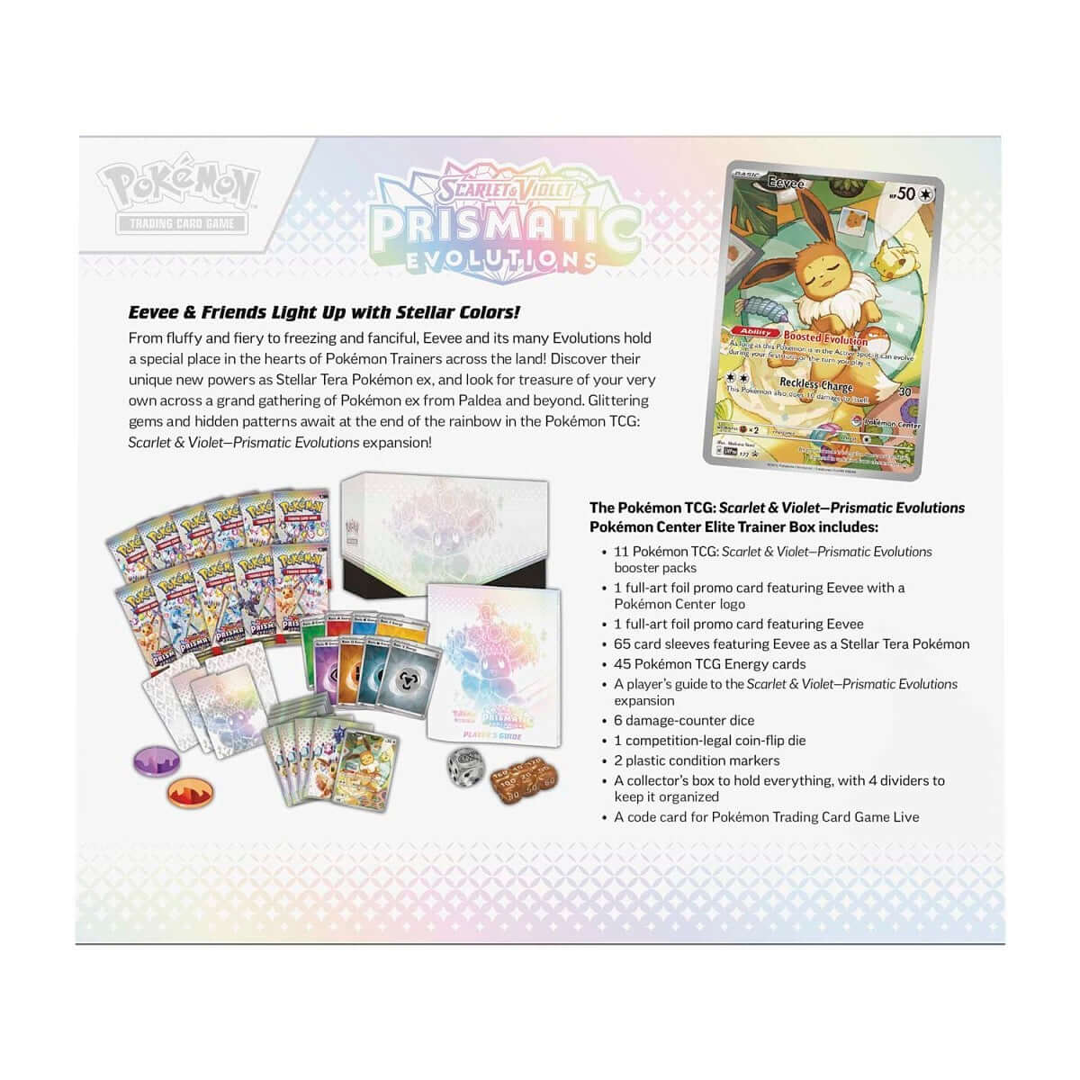Pokémon Prismatic Evolutions Pokémon Center Elite Trainer Box