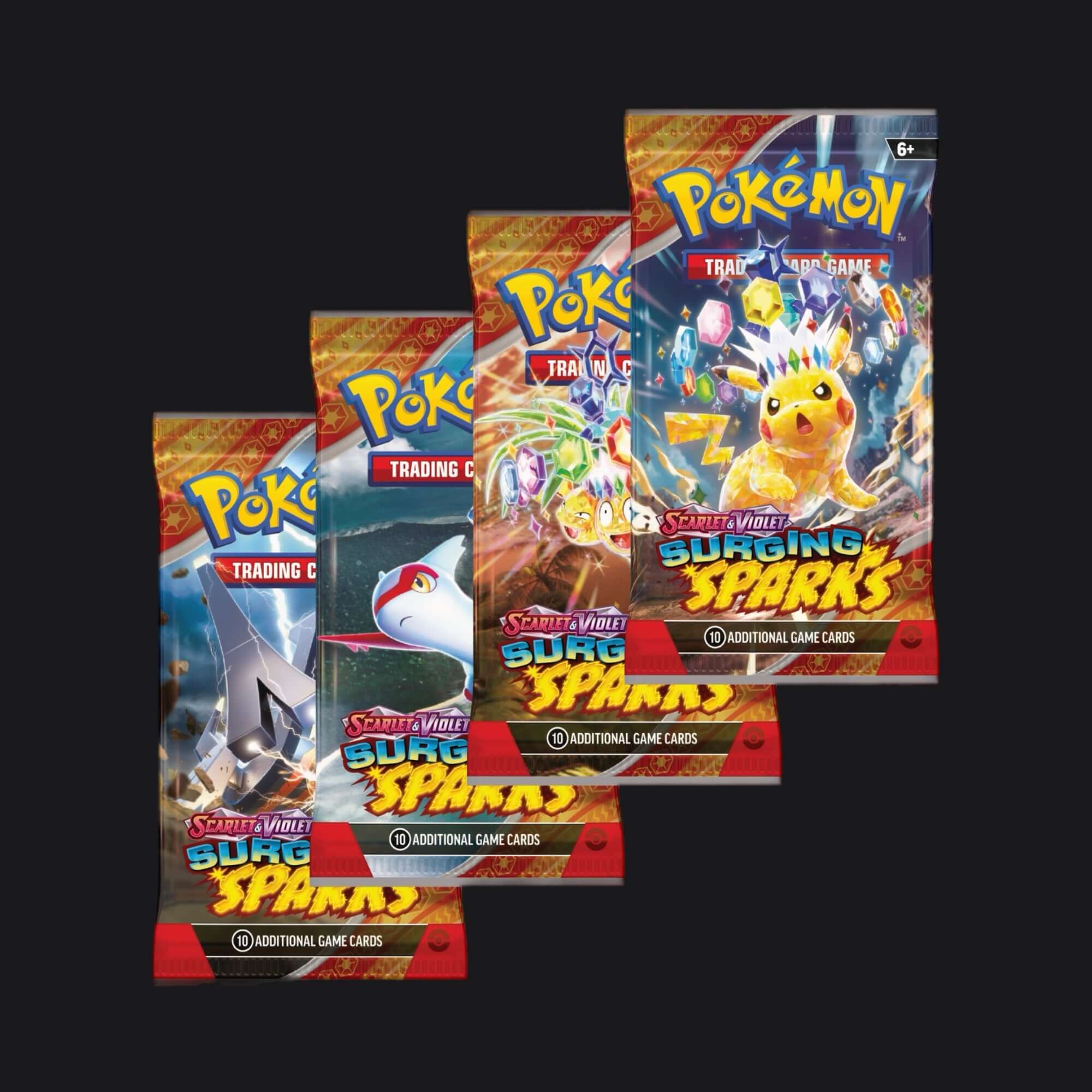 Pokémon Surging Sparks 3 Pack Blisters