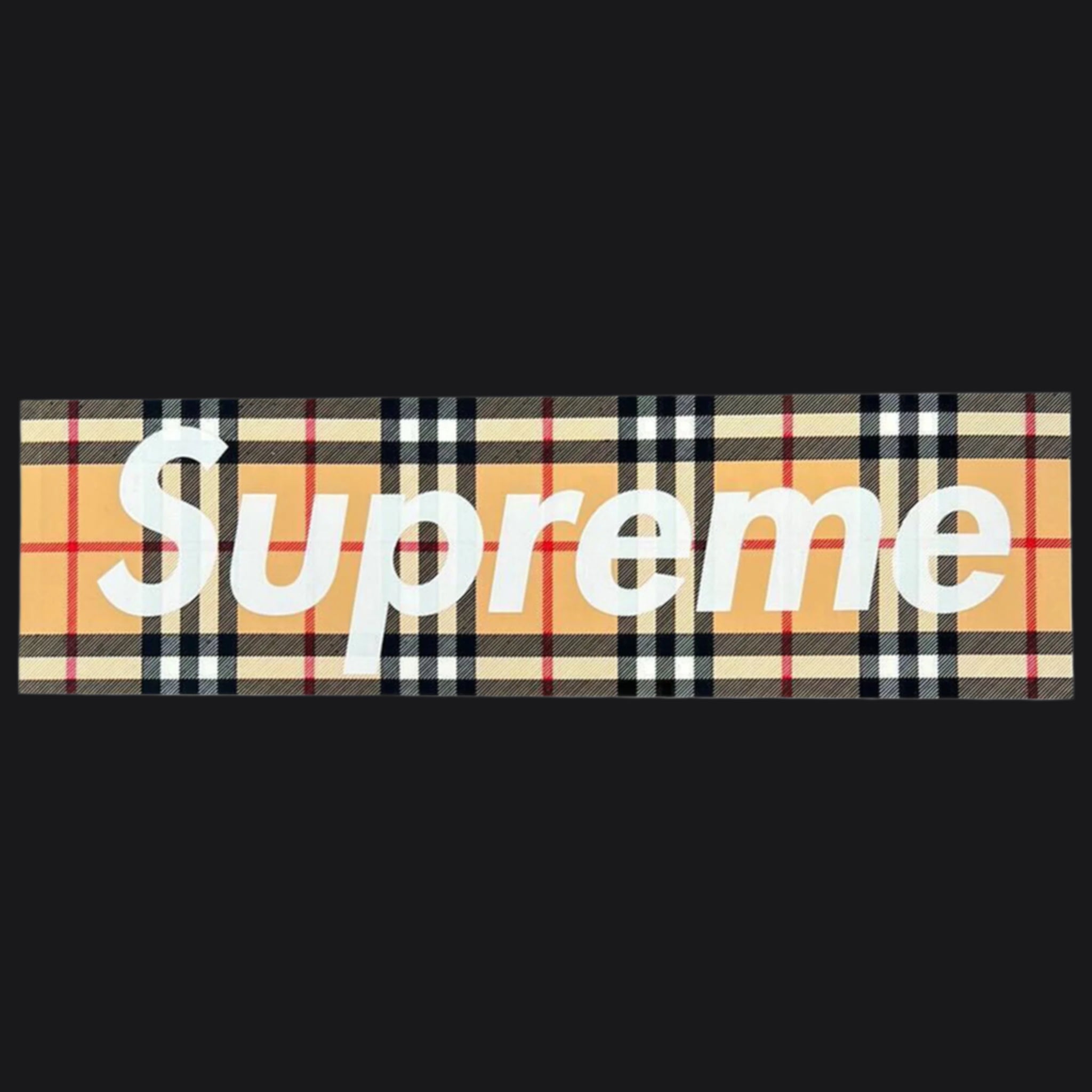 Supreme x Burberry Box Logo Sticker
