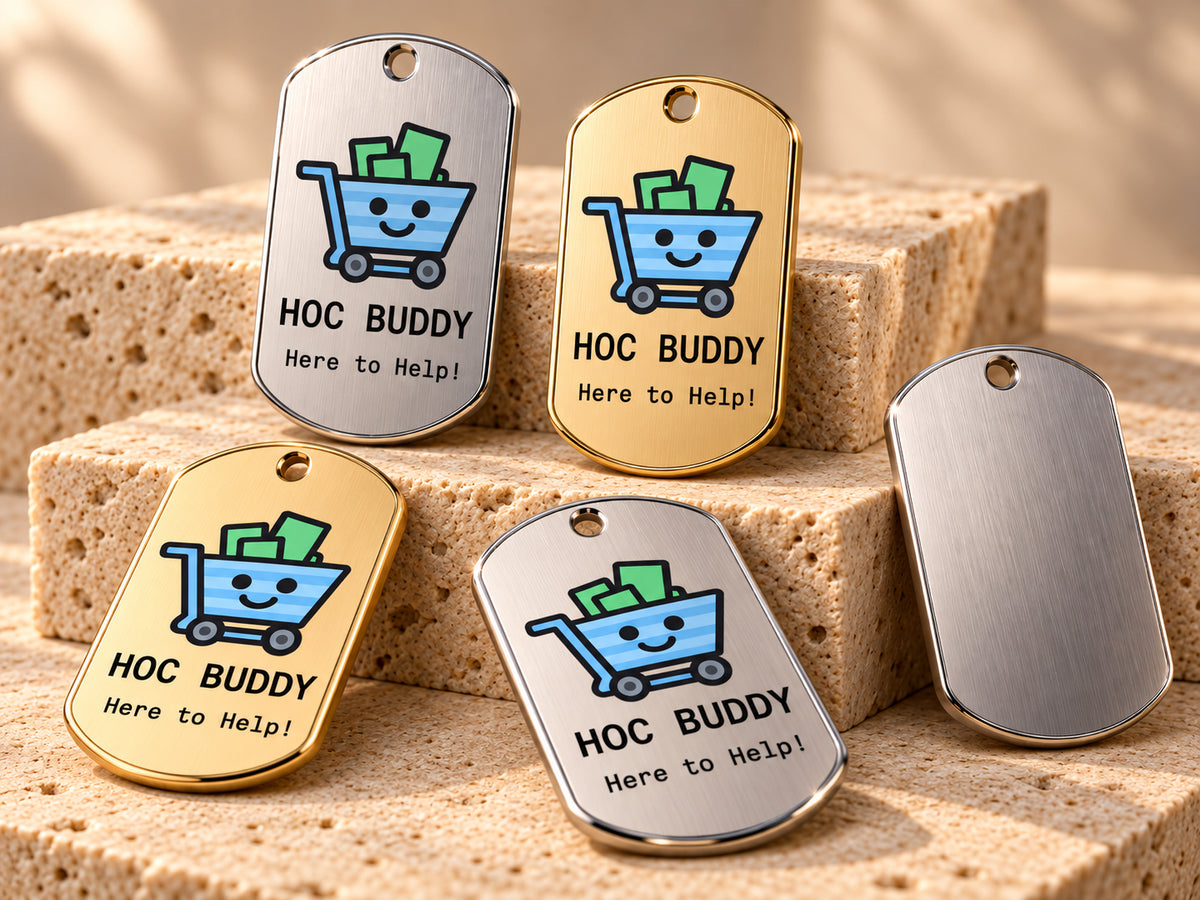 HOC BUDDY - Dog Tag Keychain (Engraving)