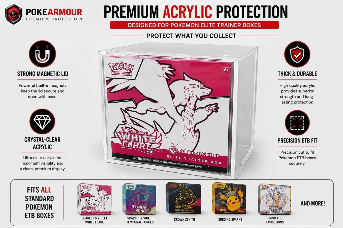 POKEMON ETB DISPLAY MAGNETIC CASE PROTECTOR ELITE TRAINER BOX
