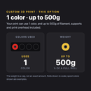 Custom 3D Print option: 1 color, up to 500g