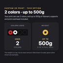 Custom 3D Print option: 2 colors, up to 500g